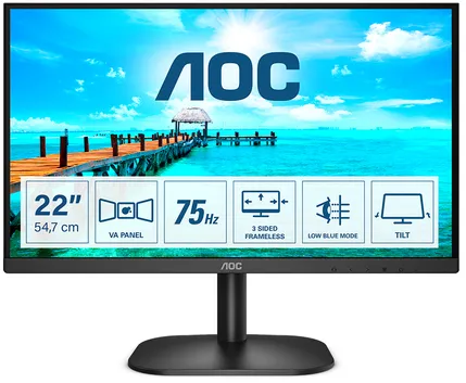 AOC B2 22B2H/EU LED display 54,6 cm (21.5") 1920 x 1080 pixels Full HD Noir