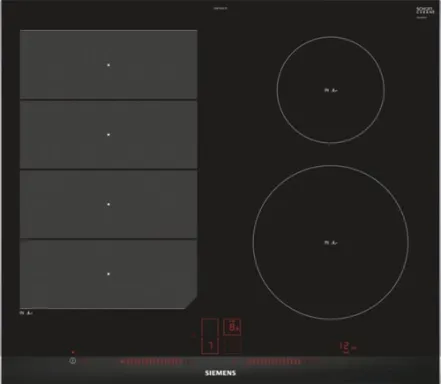 Siemens EX675LEC1E plaque Aluminium, Noir Intégré Plaque avec zone à induction 4 zone(s)