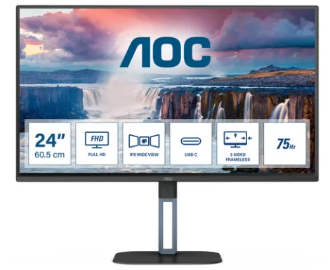 AOC V5 24V5CE/BK écran plat de PC 60,5 cm (23.8") 1920 x 1080 pixels Full HD LED Noir