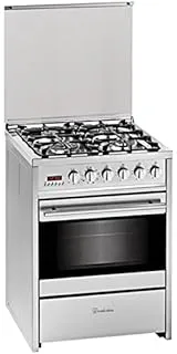 Meireles E 610 X NAT Cuisinière Electrique Gaz Acier inoxydable A