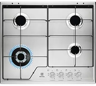 Electrolux KGS6434SX Acier inoxydable Intégré 59.5 cm Gaz 4 zone(s)