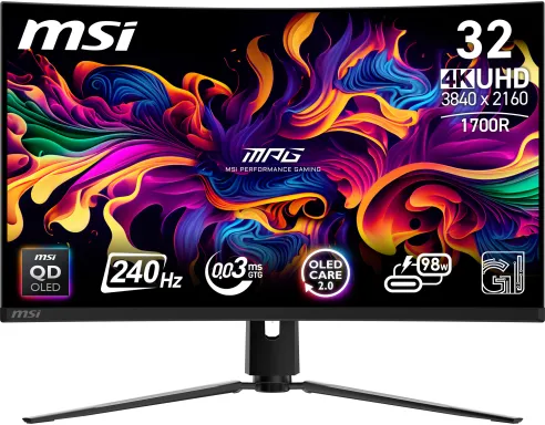 MSI MPG 321CURXDE QD-OLED écran plat de PC 80 cm (31.5") 3840 x 2160 pixels 4K Ultra HD Noir