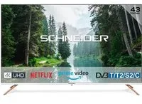 ​SCHNEIDER CONSUMER SC43S1FJORD TV 109,2 cm (43") 4K Ultra HD Smart TV Wifi Gris, Blanc, Bois