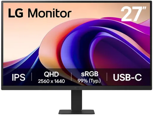 LG 27'' QHD Monitor écran plat de PC 68,6 cm (27") 2560 x 1440 pixels Quad HD Noir