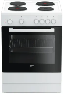 Beko FSS66000GW four et cuisinière Electrique Plaque scellée Noir, Blanc