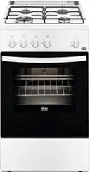 Faure FCG51041WA four et cuisinière Gaz Noir, Blanc