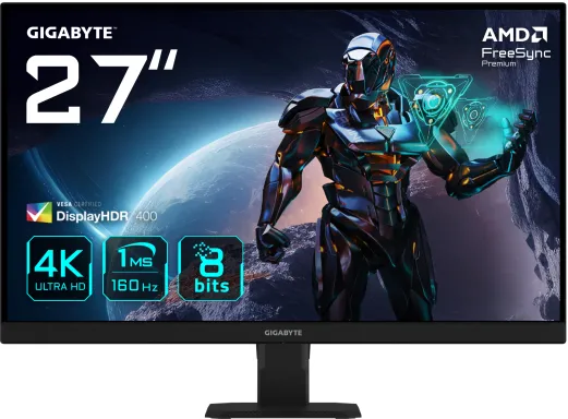 GIGABYTE GS27U 27" Moniteur de jeu UHD - 3840 x 2160, 160Hz, 1ms, 350 cd/m², Display HDR400, HDMI 2.1, DisplayPort 1.4