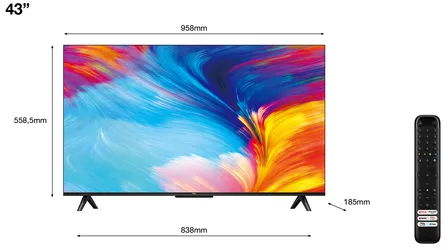 TCL P63 Series P635 109,2 cm (43") 4K Ultra HD Smart TV Wifi Anthracite